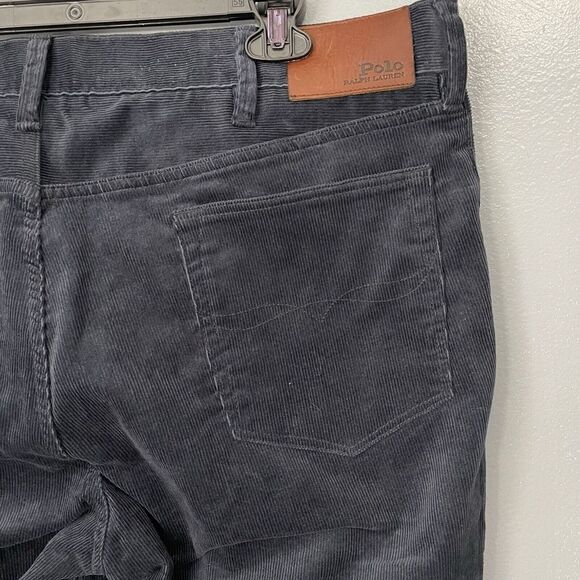 Polo Ralph Lauren Corduroy Pants Mens 38x30‎ Blue Slim Straight Leg Fit Chino - Picture 4 of 6
